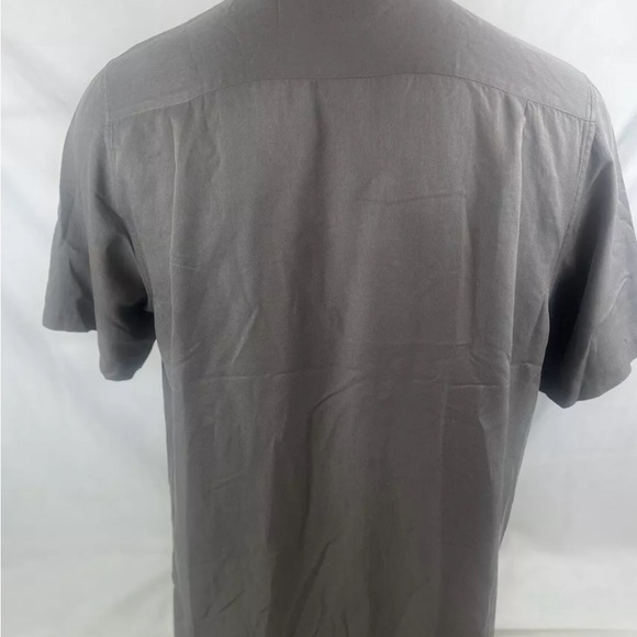 Nat Nast Luxury Originals Mens Shirt Large  Embroidered Panel Zinc Silk  Cotton - Picture 7 of 12